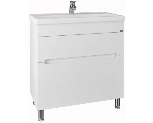 Тумба с раковиной белый глянец 81,5 см Санта Лондон 224007L + FOCTEP80