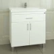 Тумба с раковиной белый глянец 81,5 см Санта Дублин 223005 + FOCTEP80