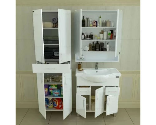 Комплект мебели белый глянец 81 см Санта Дублин 223008 + CLASSIC80 + 700180