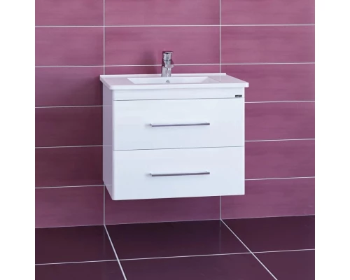 Тумба с раковиной белый глянец 66 см Санта Вегас 226029 + OCKAP65