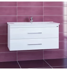 Тумба с раковиной белый глянец 106,5 см Санта Вегас 226034 + OCKAP105