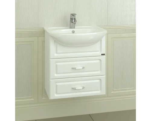 Тумба с раковиной белый глянец 51 см Санта Верона 700190 + YYUT50