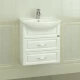 Тумба с раковиной белый глянец 51 см Санта Верона 700190 + YYUT50