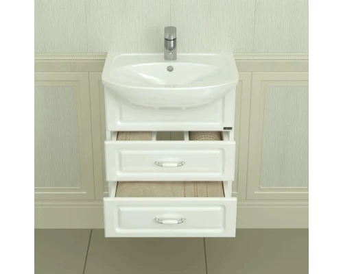 Тумба с раковиной белый глянец 51 см Санта Верона 700190 + YYUT50