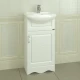 Тумба с раковиной белый глянец 46 см Санта Верона 700189 + YYUT45