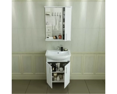 Комплект мебели белый глянец 60 см Санта Дублин 223006 + GPACIYA60 + 123002