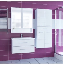 Комплект мебели белый глянец 81 см Санта Дублин 207005 + FOCTEP80 + 700180