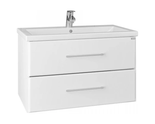 Тумба с раковиной белый глянец 81 см Санта Дублин 207005 + FOCTEP80