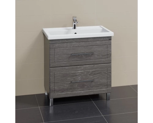 Тумба с раковиной дуб шале графит 81,5 см Санта Венера 221018 + FOCTEP80