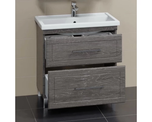 Тумба с раковиной дуб шале графит 81,5 см Санта Венера 221018 + FOCTEP80