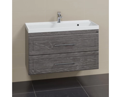 Тумба с раковиной дуб шале графит 100 см Санта Венера 221022 + CLASSIC100M