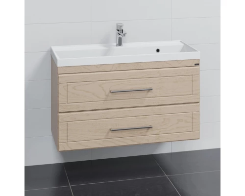 Тумба с раковиной дуб бежевый 100 см Санта Венера 221020 + CLASSIC100M