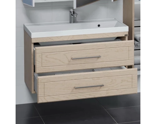 Тумба с раковиной дуб бежевый 100 см Санта Венера 221020 + CLASSIC100M