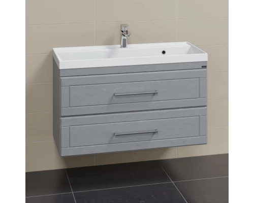 Тумба с раковиной серый дуб 100 см Санта Венера 221021 + CLASSIC100M