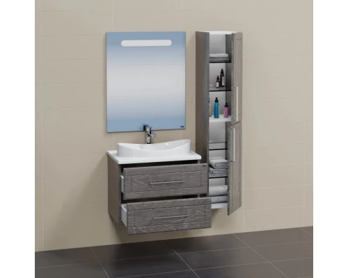 Тумба с раковиной дуб шале графит 70 см Санта Венера 221028 + Vega70