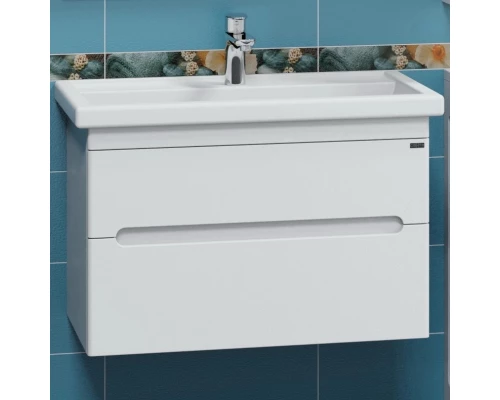 Тумба с раковиной белый глянец 81,5 см Санта Лондон 224037 + FOCTEP80