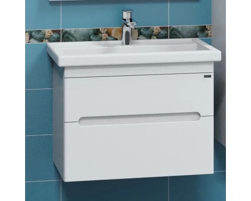 Тумба с раковиной белый глянец 70,5 см Санта Лондон 224036 + FOCTEP70