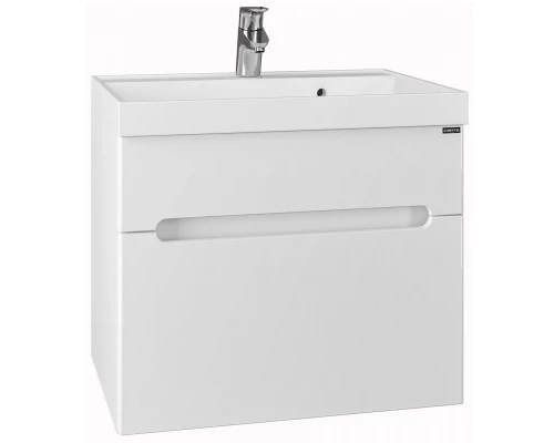 Тумба с раковиной белый глянец 60,3 см Санта Лондон 224002L + CLASSIC60M