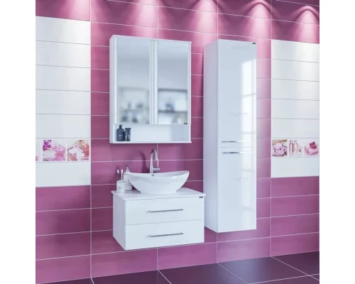 Комплект мебели белый глянец 70 см Санта Вегас 226014L + Gamma56 + 700179