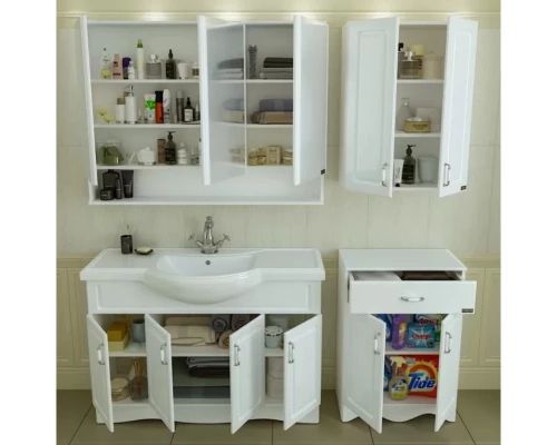 Комплект мебели белый глянец 121 см Санта Верона 700197 + CLASSIC120 + 700184