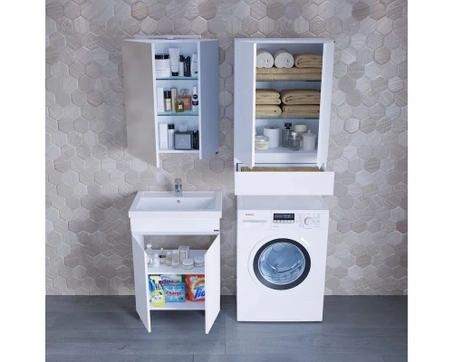 Комплект мебели белый глянец 61 см Санта Марс 700240 + FOCTEP60 + 113005