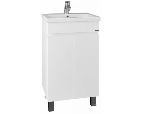 Тумба с раковиной белый глянец 46,5 см Санта Марс 700239 + FOCTEP50