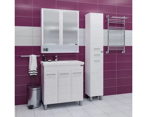 Комплект мебели белый глянец 81 см Санта Омега 207051 + Foctep80P + 700180