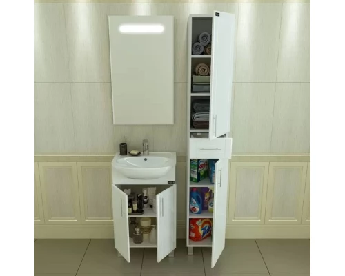 Комплект мебели белый глянец 50 см Санта Дублин 223011 + YYUT50 + 900517