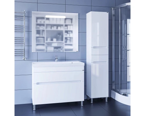 Комплект мебели белый глянец 100 см Санта Лондон 224030 + CLASSIC100M + 900521