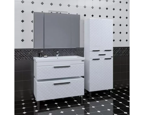 Комплект мебели белый глянец 100 см Санта Калипсо 217006LN + FOCTEP100 + 113013