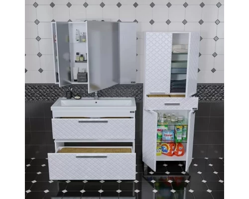 Комплект мебели белый глянец 100 см Санта Калипсо 217006LN + FOCTEP100 + 113013