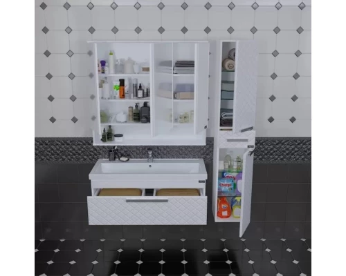 Комплект мебели белый глянец 100 см Санта Калипсо 217006LN + FOCTEP100 + 700182