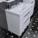 Тумба с раковиной белый глянец 81,5 см Санта Калипсо 217003LN + FOCTEP80