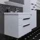 Тумба с раковиной белый глянец 71 см Санта Калипсо 217007LN + FOCTEP70