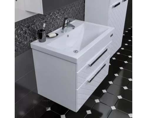 Тумба с раковиной белый глянец 71 см Санта Калипсо 217007LN + FOCTEP70