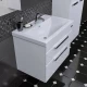 Тумба с раковиной белый глянец 71 см Санта Калипсо 217007LN + FOCTEP70