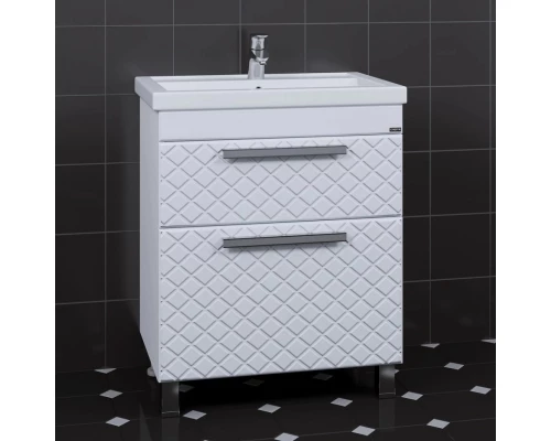 Тумба с раковиной белый глянец 71 см Санта Калипсо 217005LN + FOCTEP70