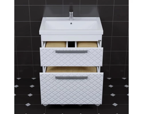 Тумба с раковиной белый глянец 71 см Санта Калипсо 217005LN + FOCTEP70