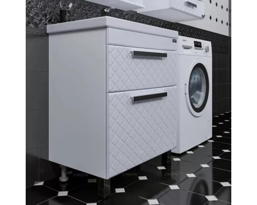 Тумба с раковиной белый глянец 71 см Санта Калипсо 217005LN + FOCTEP70