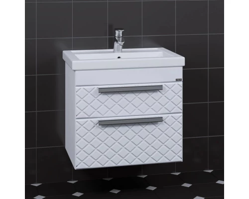 Тумба с раковиной белый глянец 61 см Санта Калипсо 217009LN + FOCTEP60