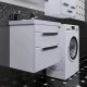 Тумба с раковиной белый глянец 61 см Санта Калипсо 217009LN + FOCTEP60