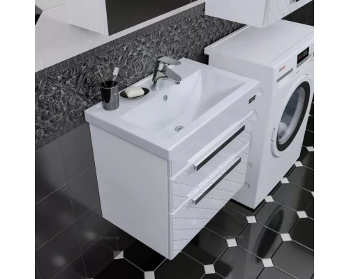 Тумба с раковиной белый глянец 61 см Санта Калипсо 217009LN + FOCTEP60