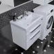 Тумба с раковиной белый глянец 61 см Санта Калипсо 217009LN + FOCTEP60