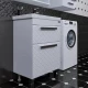 Тумба с раковиной белый глянец 61 см Санта Калипсо 217008LN + FOCTEP60