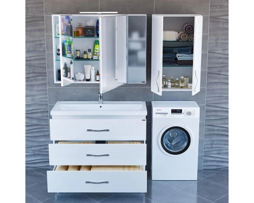 Комплект мебели белый глянец 101 см Санта Виктория 700131N + FOCTEP100 + 113013