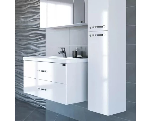 Тумба с раковиной белый глянец 101 см Санта Виктория 700132N + FOCTEP100