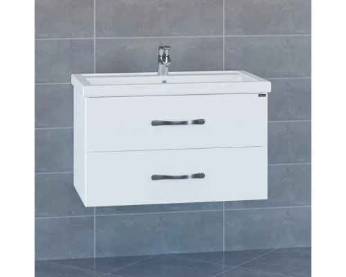 Тумба с раковиной белый глянец 81,5 см Санта Виктория 700130N + FOCTEP80