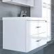 Тумба с раковиной белый глянец 81,5 см Санта Виктория 700130N + FOCTEP80