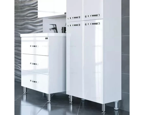 Комплект мебели белый глянец 71 см Санта Виктория 700124N + FOCTEP70 + 113009