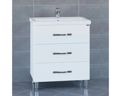 Тумба с раковиной белый глянец 71 см Санта Виктория 700124N + FOCTEP70